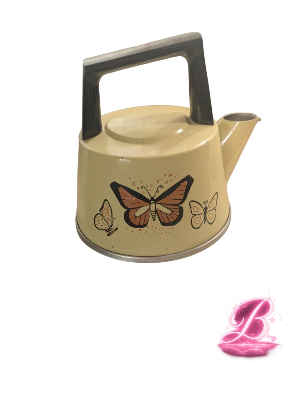 The West Bend Company (USA) Vintage Enamelwear Butterfly Teapot